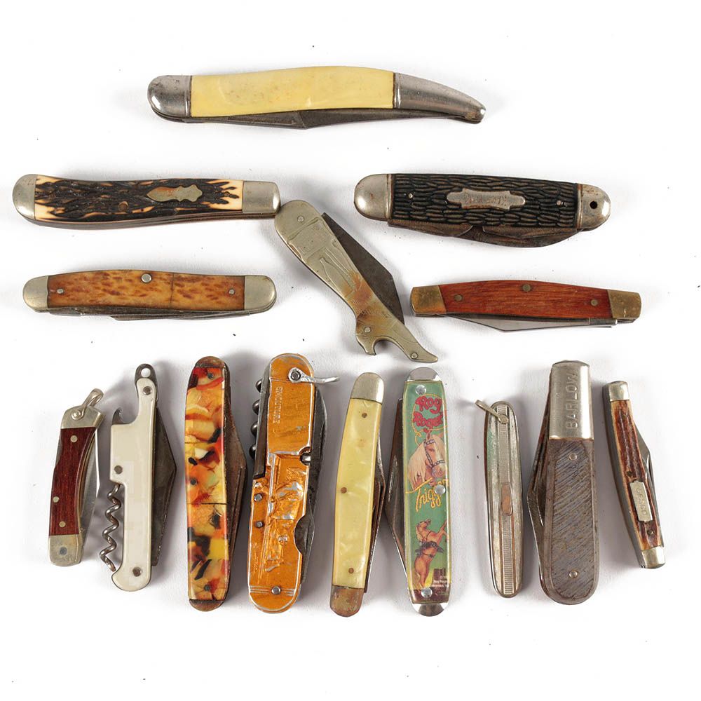 Pocket Knives featuring Roy Roger's "Trigger", Resin Mosaic, Nehi Drink