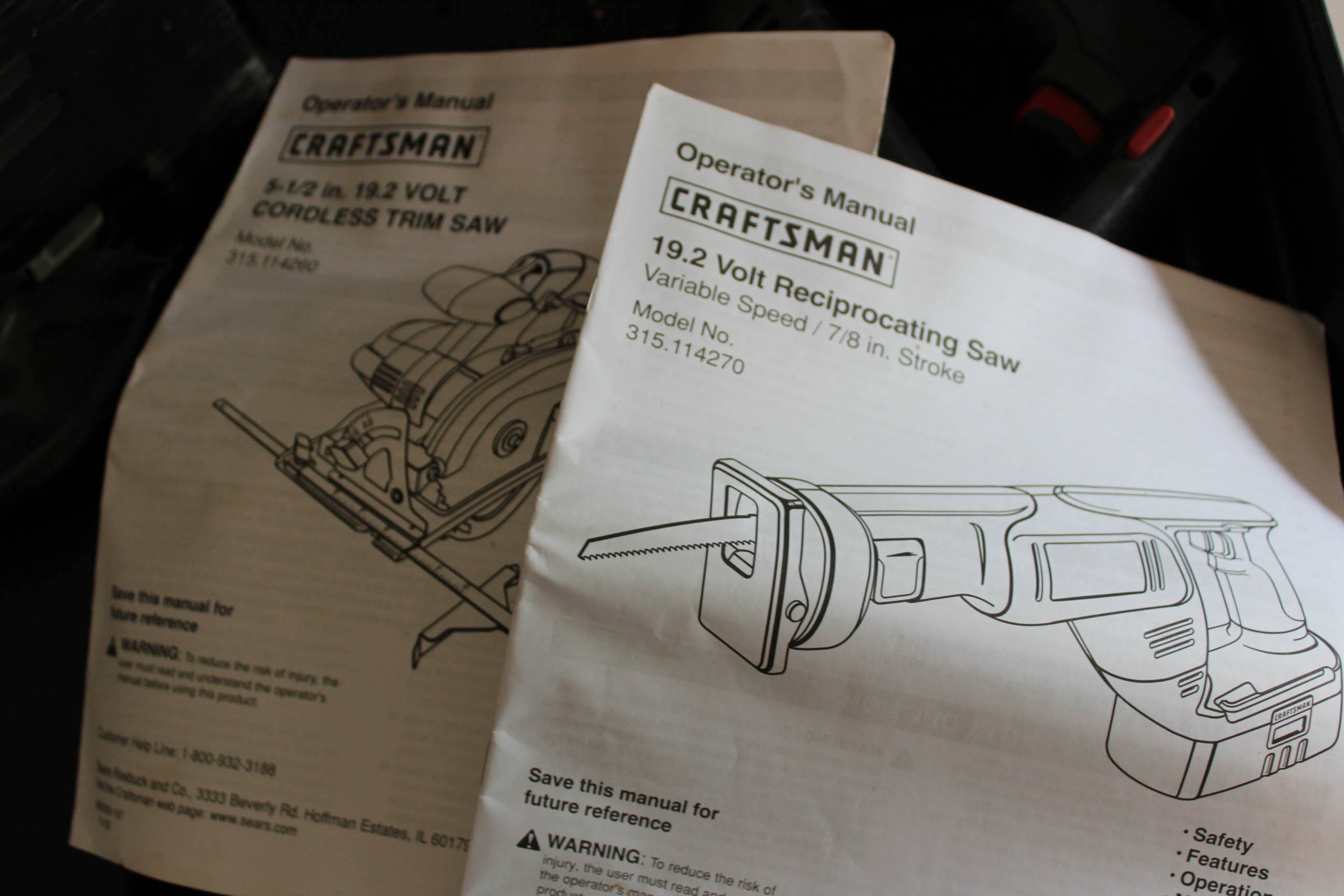 Craftsman Cordless Trim Saw and Reciprocating Saw