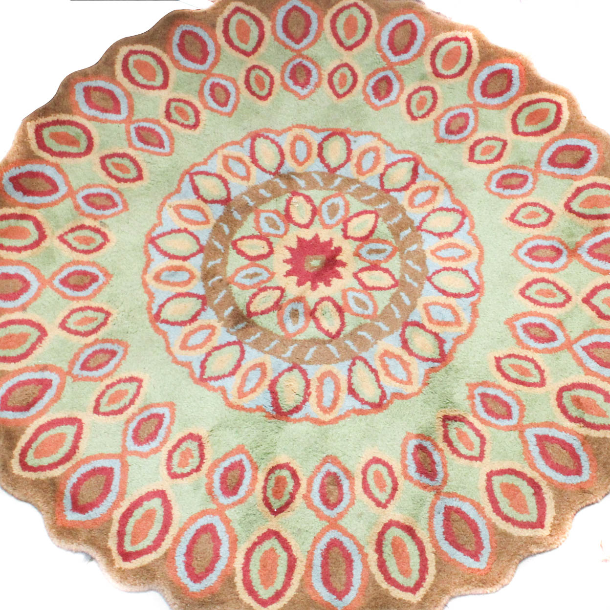 Tufted Indian Round Area Rug