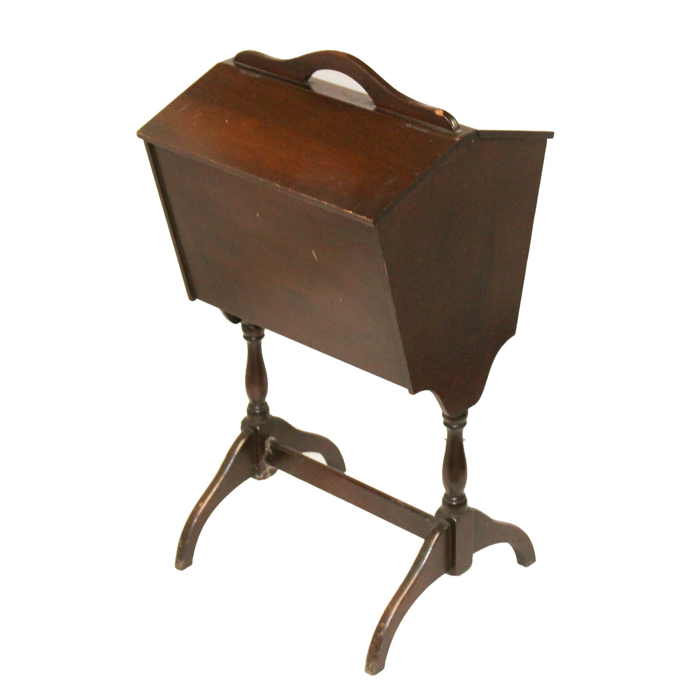 Vintage Wood Veneer Sewing Stand