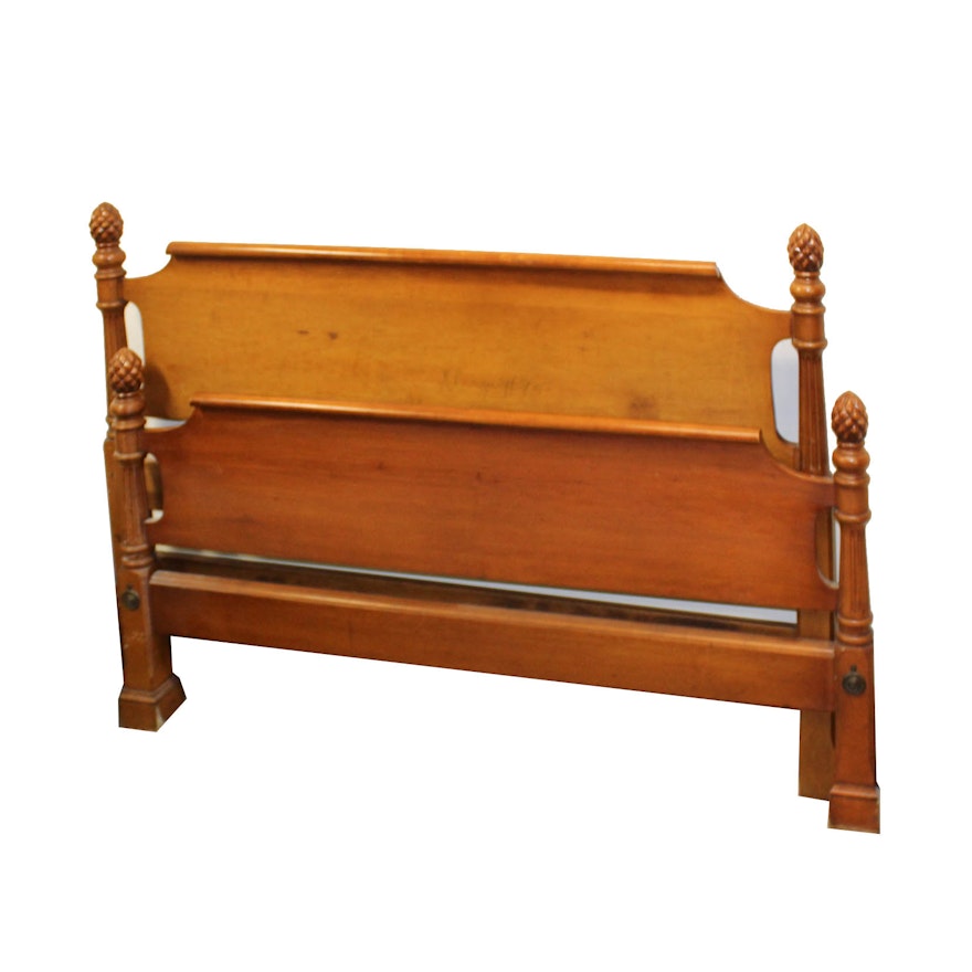 Vintage Full Size Wooden Bed Frame