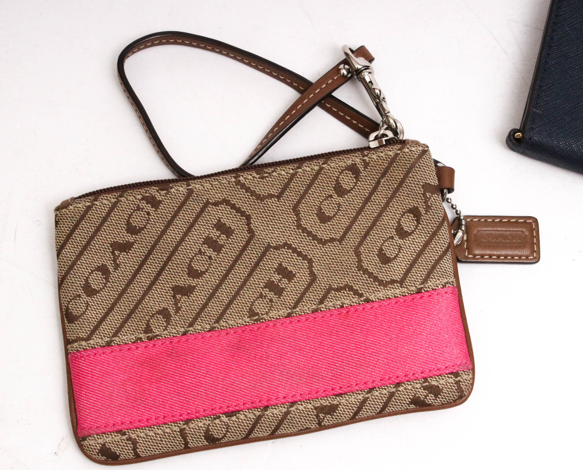 Michael Kors Leather Wallet and Coach Signature Canvas Wristlet