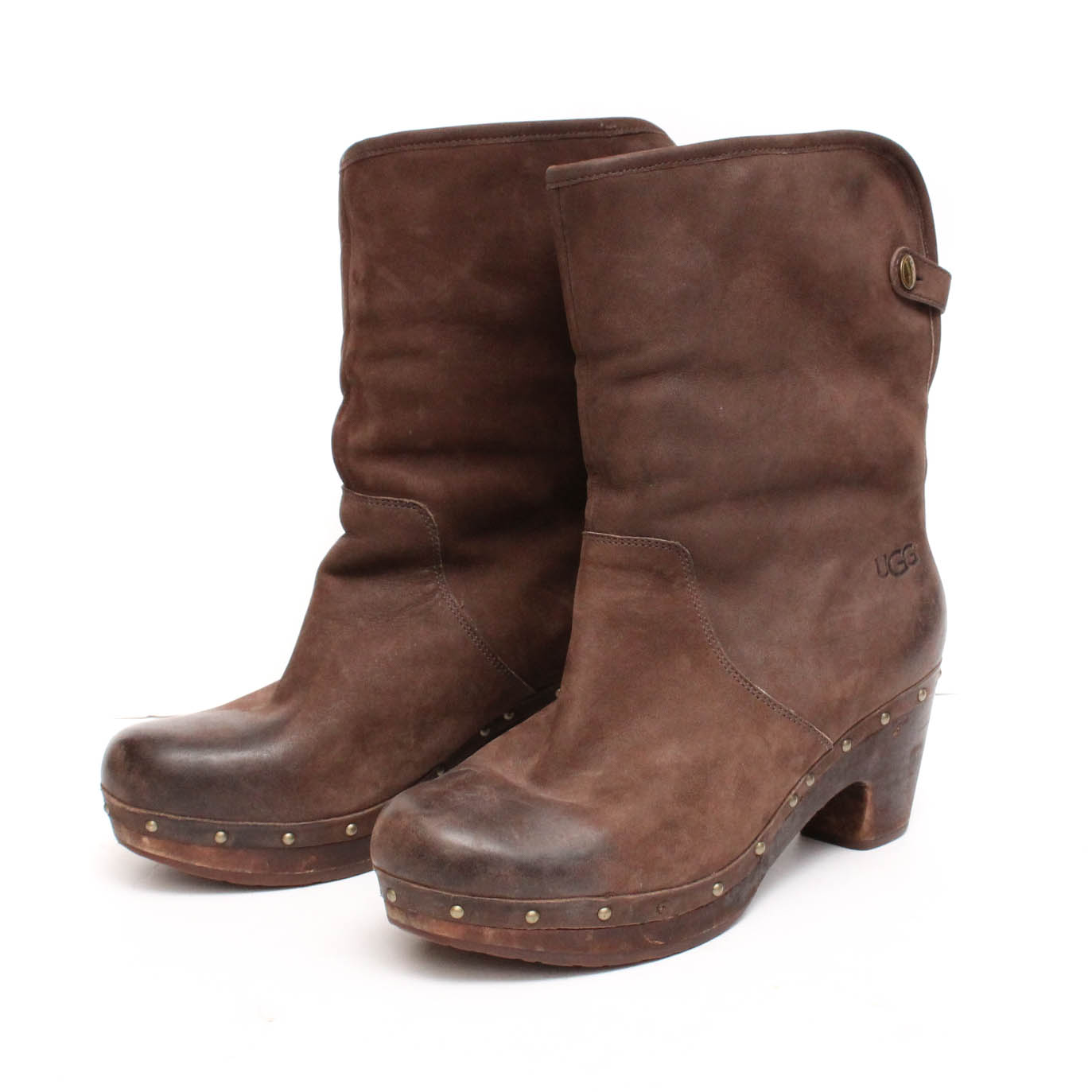 Ugg Lynnea Brown Suede and Shearling Convertible Boots
