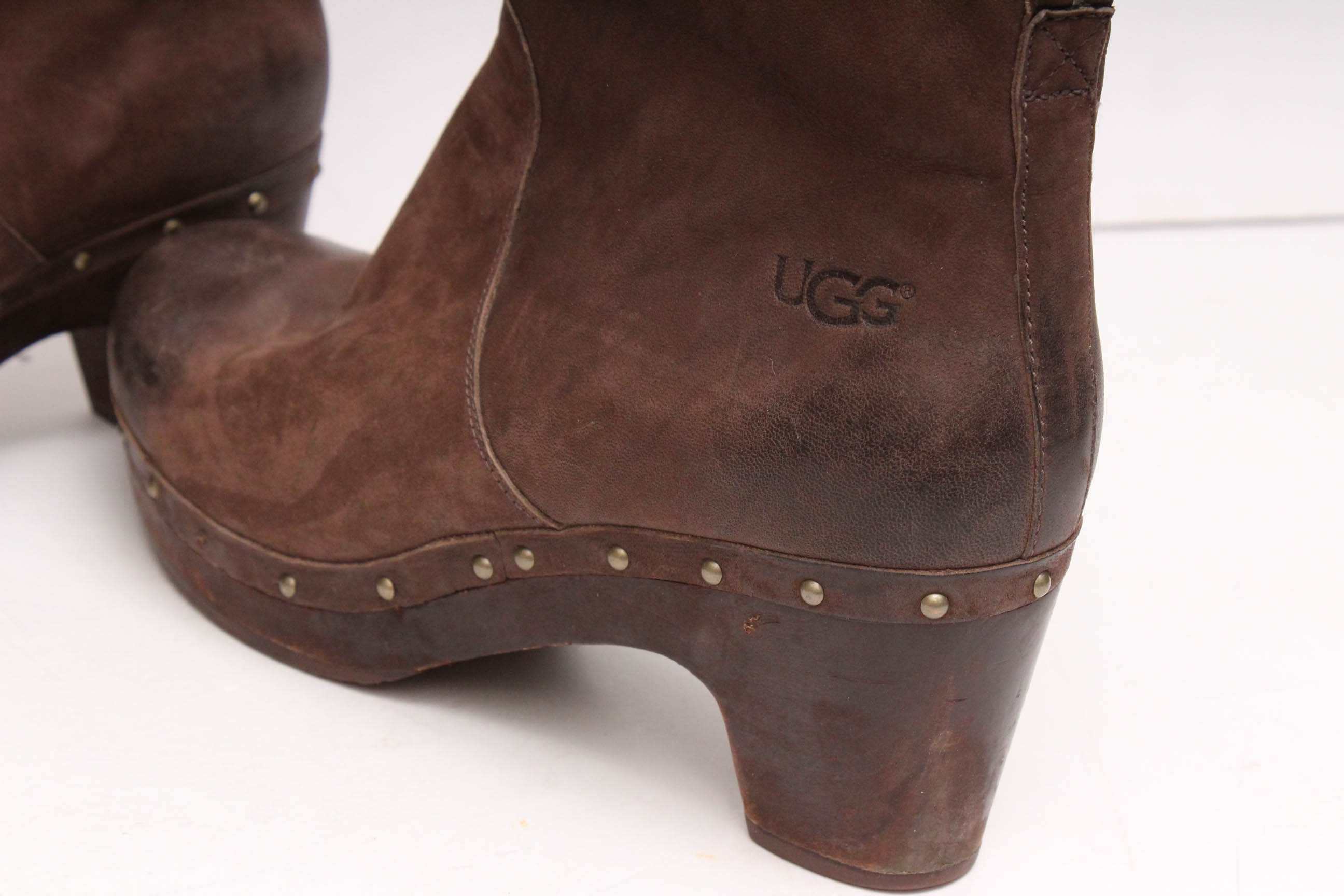 Ugg Lynnea Brown Suede and Shearling Convertible Boots