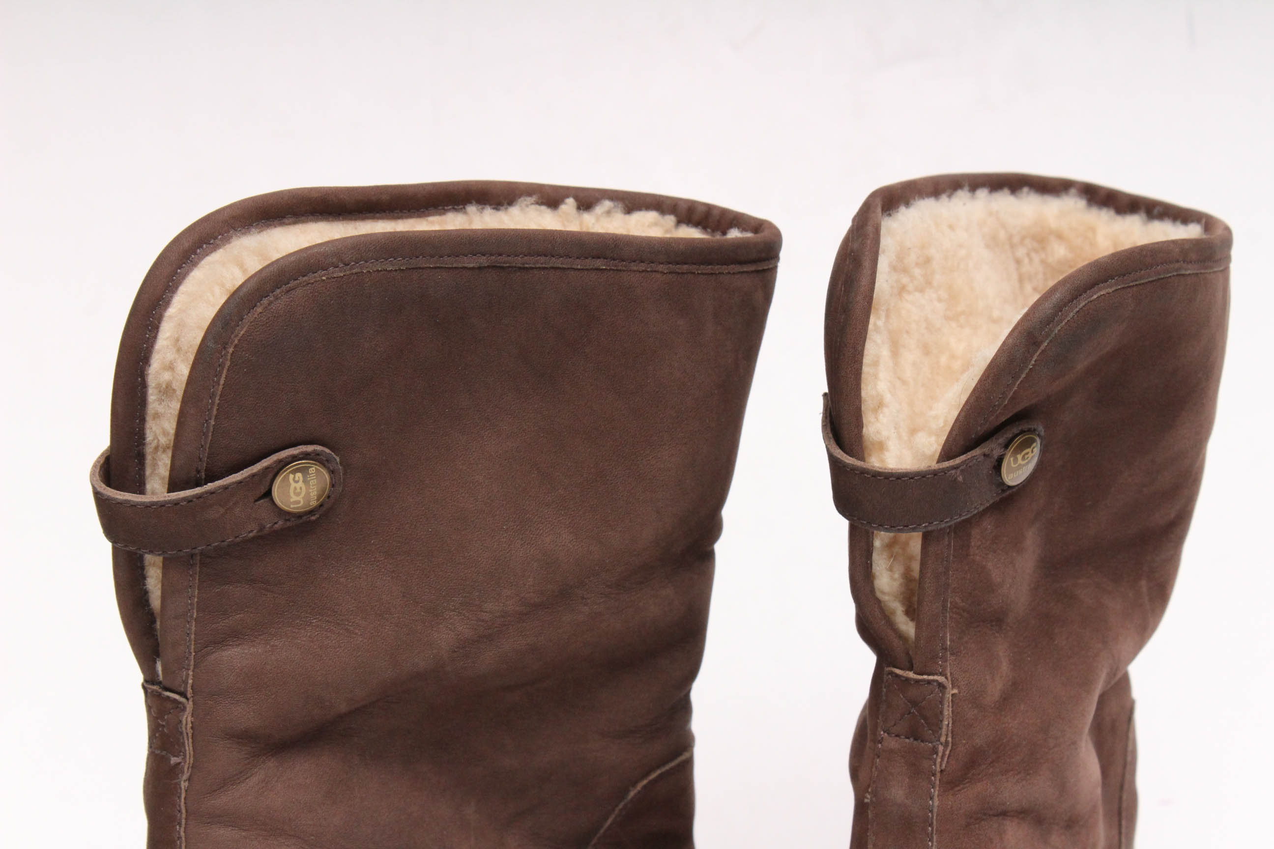 Ugg Lynnea Brown Suede and Shearling Convertible Boots