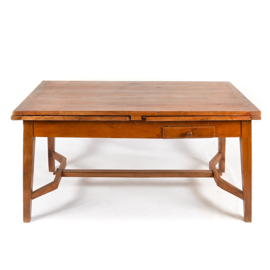 19th Century English Draw Leaf Dining Table