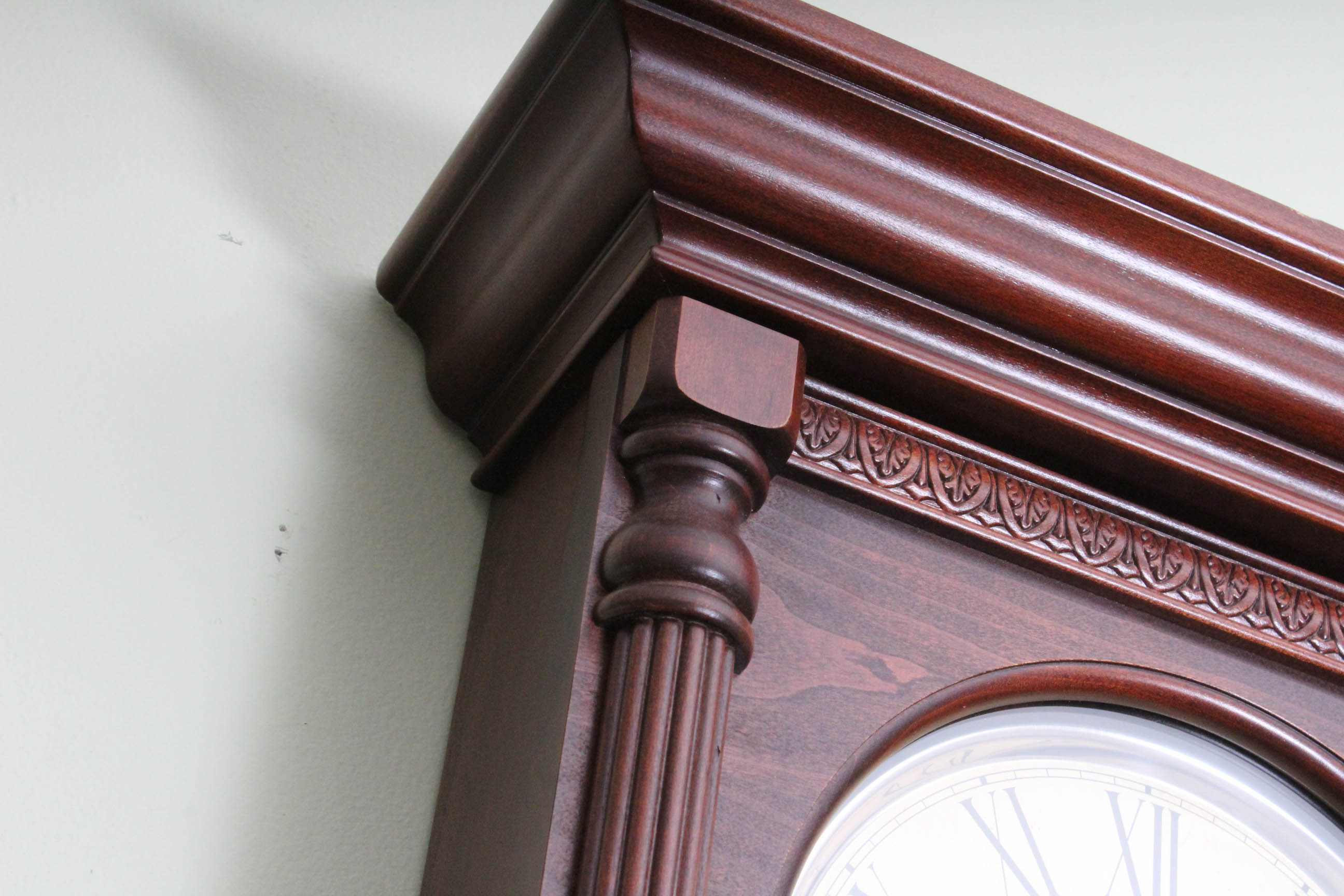 Howard Miller Dual Chime Pendulum Wall Clock with "Wendy's" Brass Logo Plaque