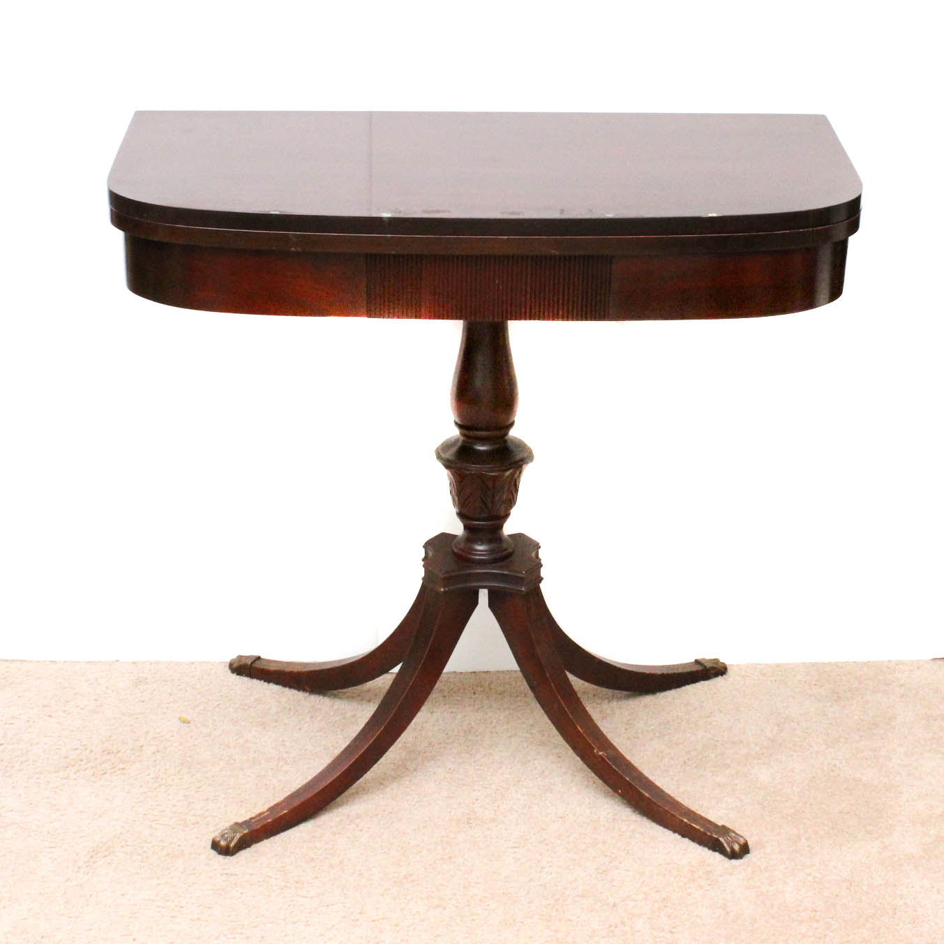 Colonial Revival Mahogany Game Table by Mersman