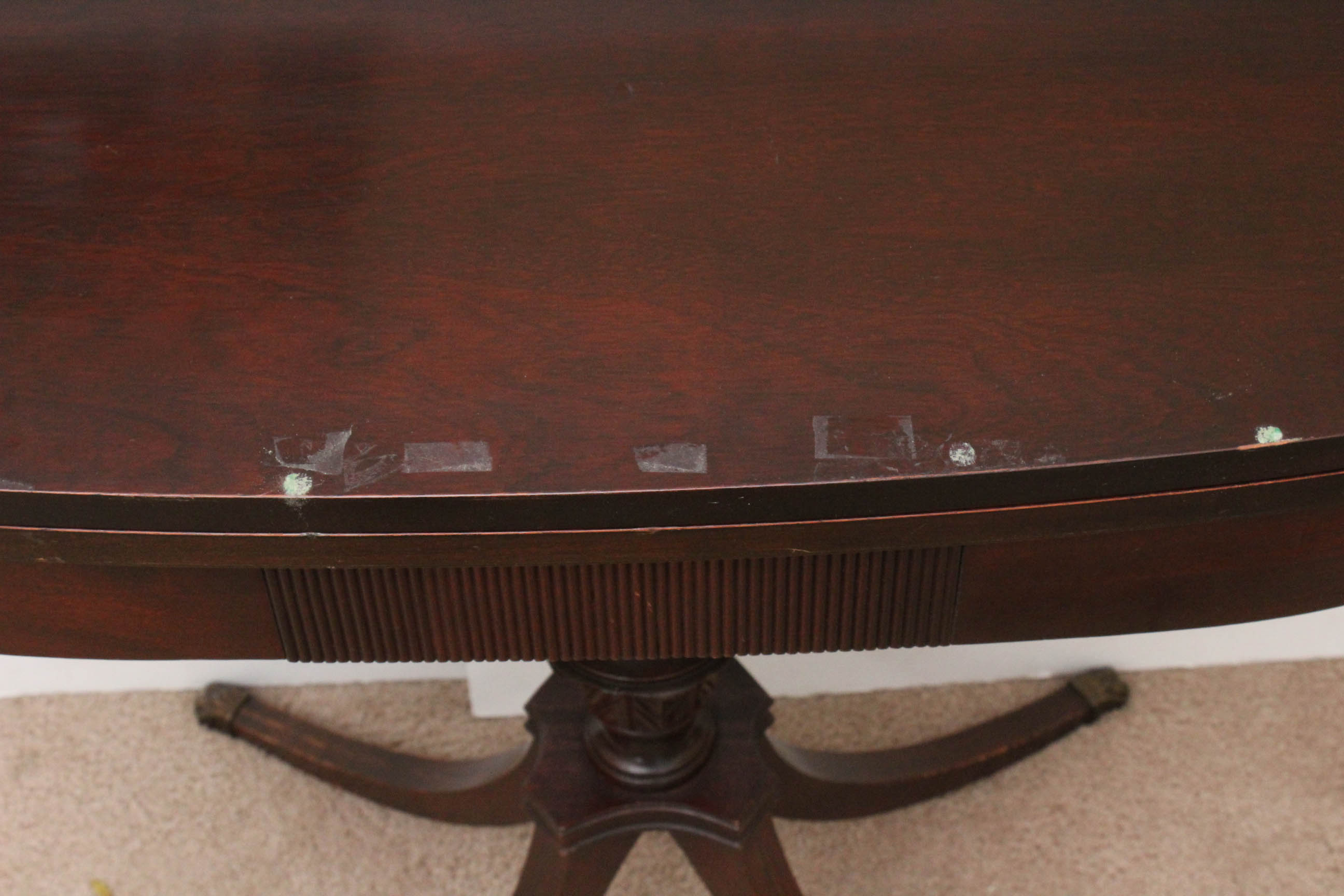 Colonial Revival Mahogany Game Table by Mersman