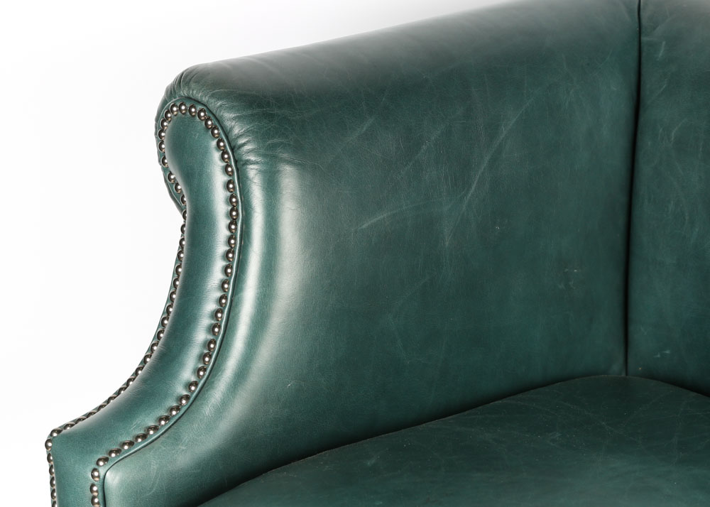 Bernhardt "Caroline" Leather Corner Chair
