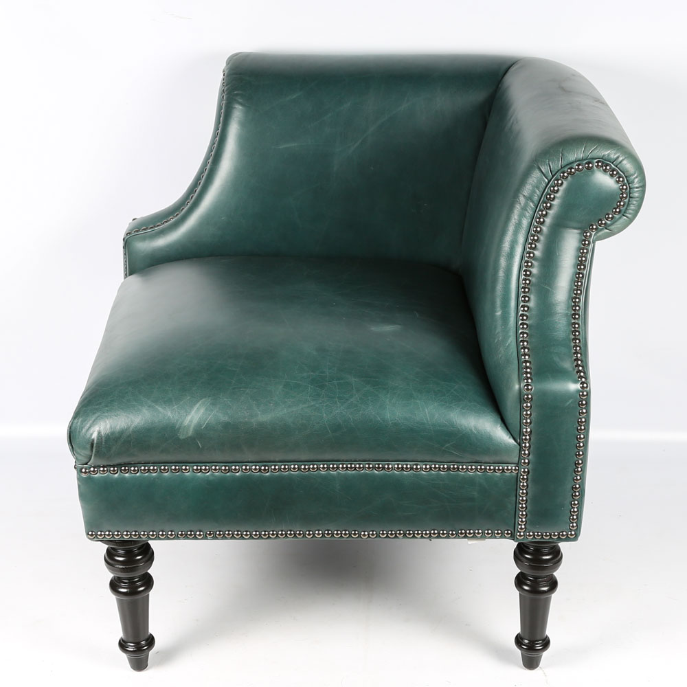 Bernhardt "Caroline" Leather Corner Chair