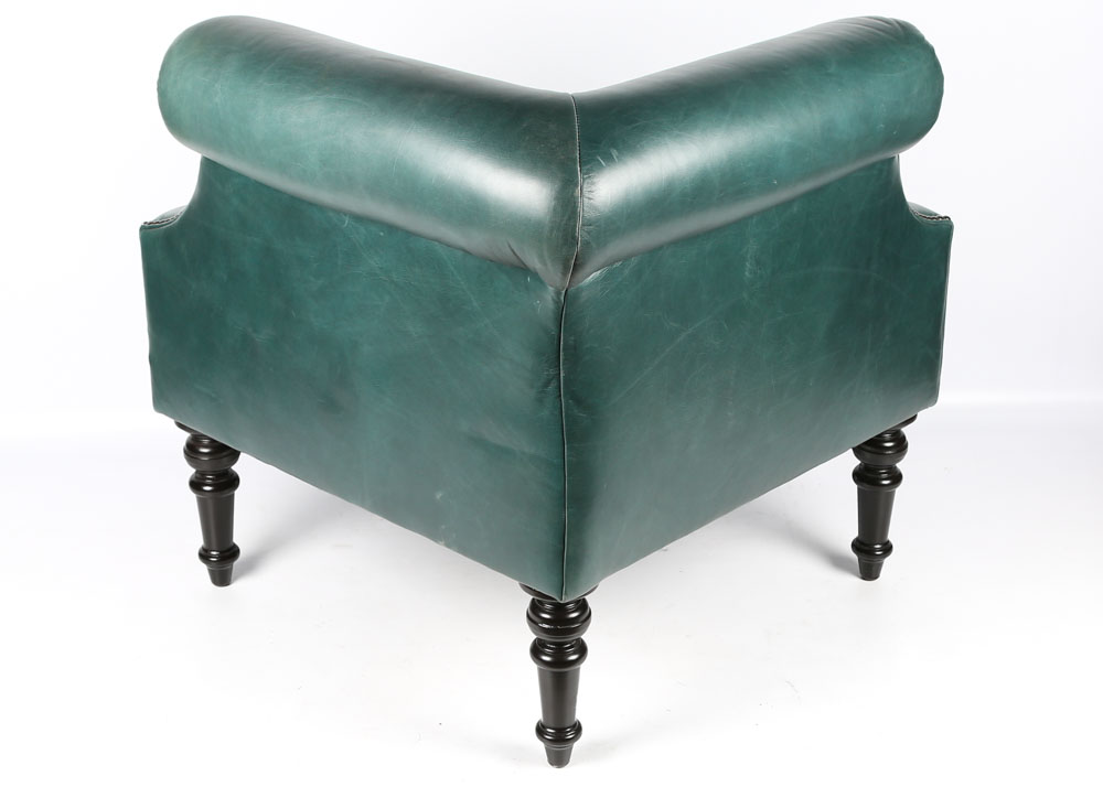 Bernhardt "Caroline" Leather Corner Chair