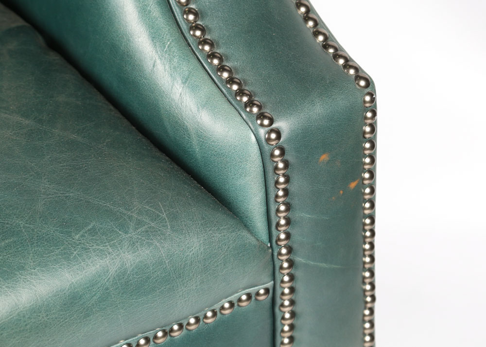 Bernhardt "Caroline" Leather Corner Chair