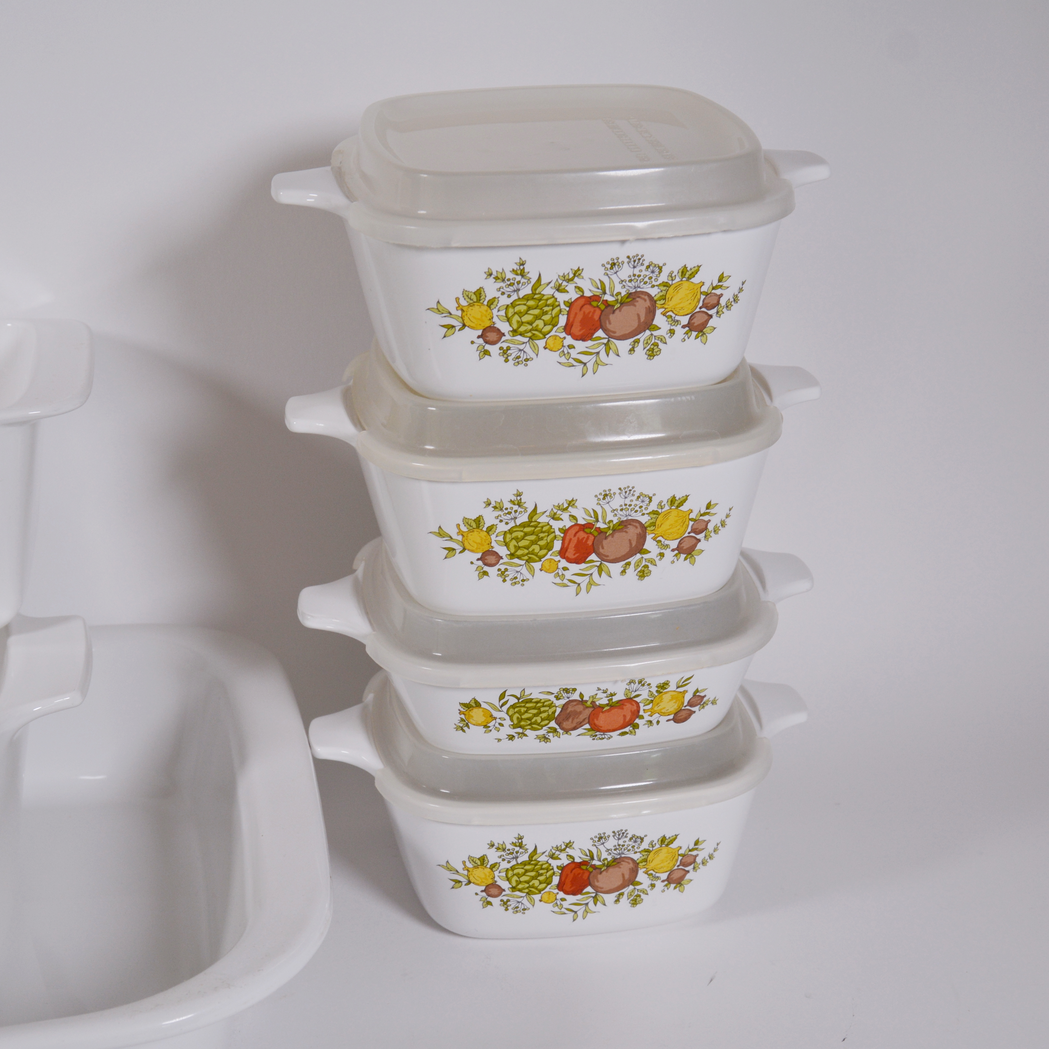 Vintage Corning Ware "Spice of Life" Pattern Bakeware