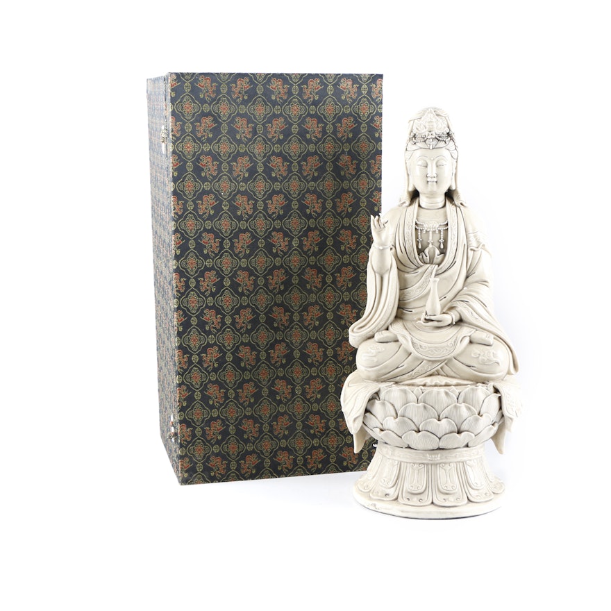 Chinese Seated Guanyin Porcelain Statue