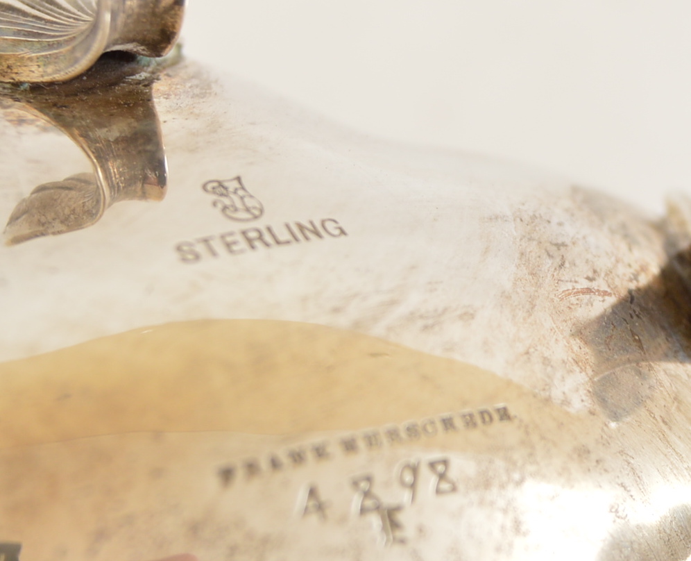 Towle George II Style Monogrammed Sterling Silver Bowl for Frank Herschede