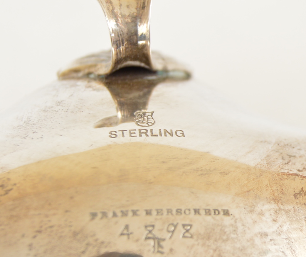 Towle George II Style Monogrammed Sterling Silver Bowl for Frank Herschede