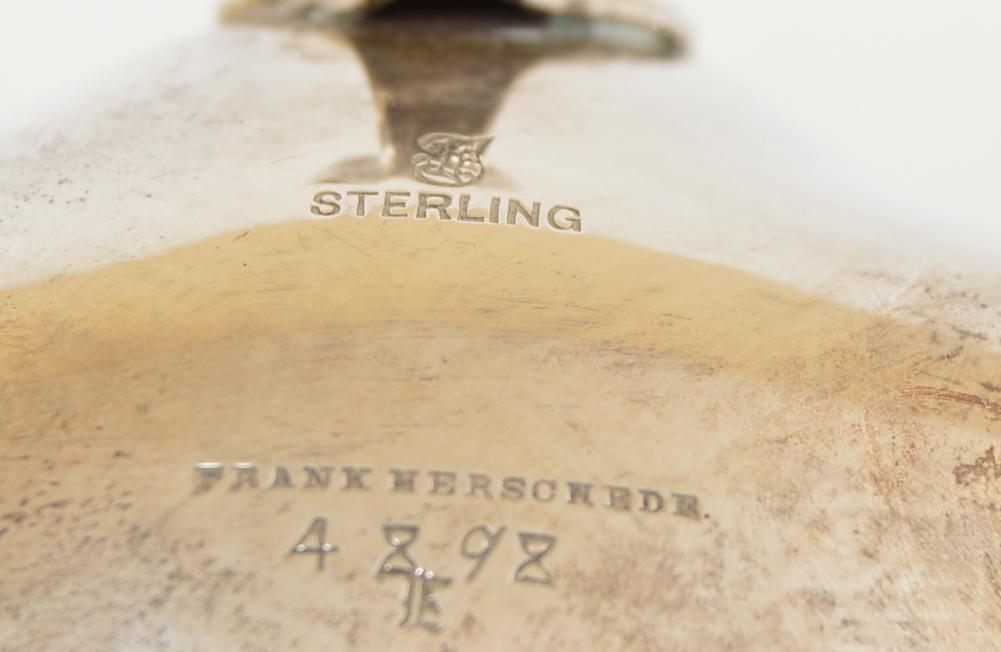 Towle George II Style Monogrammed Sterling Silver Bowl for Frank Herschede