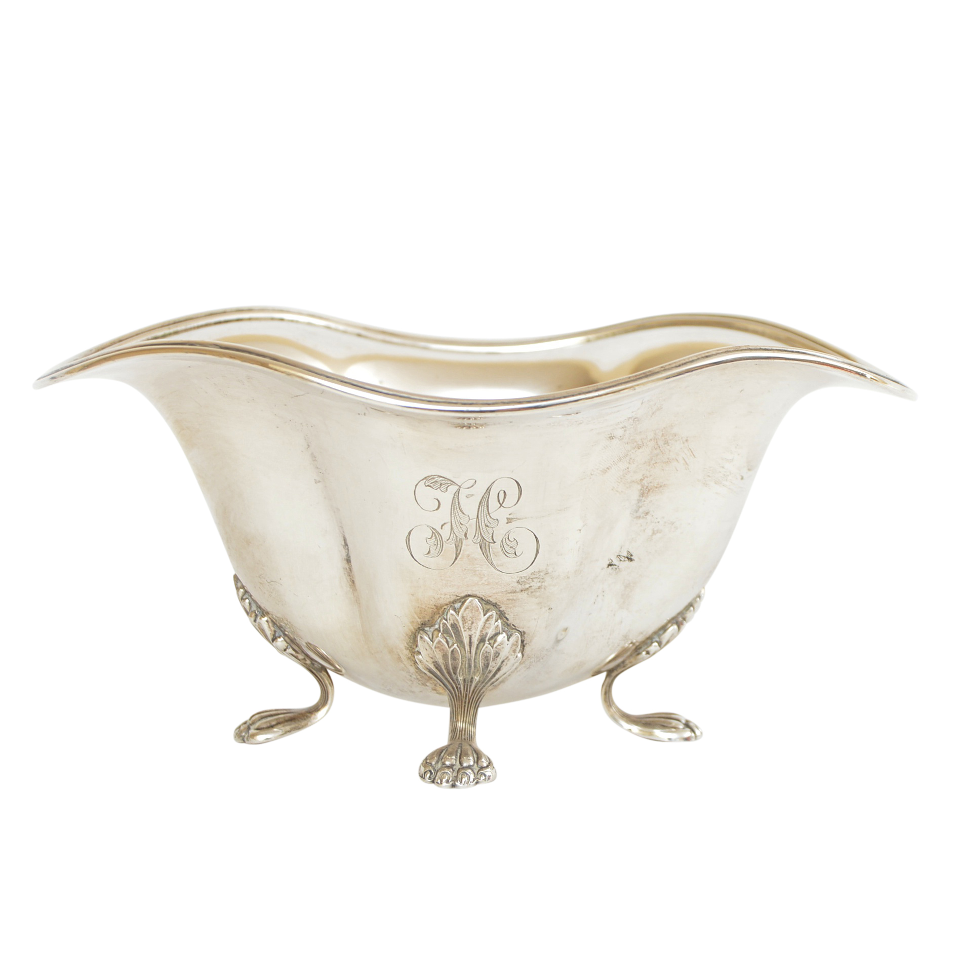 Towle George II Style Monogrammed Sterling Silver Bowl for Frank Herschede