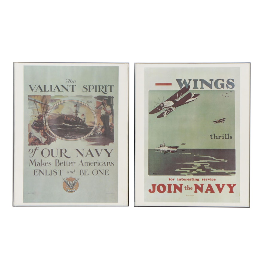 Offset Lithographs After Naval Recruiting Posters