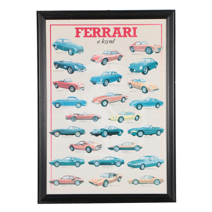 Offset Lithograph Poster "Ferrari, a legend"