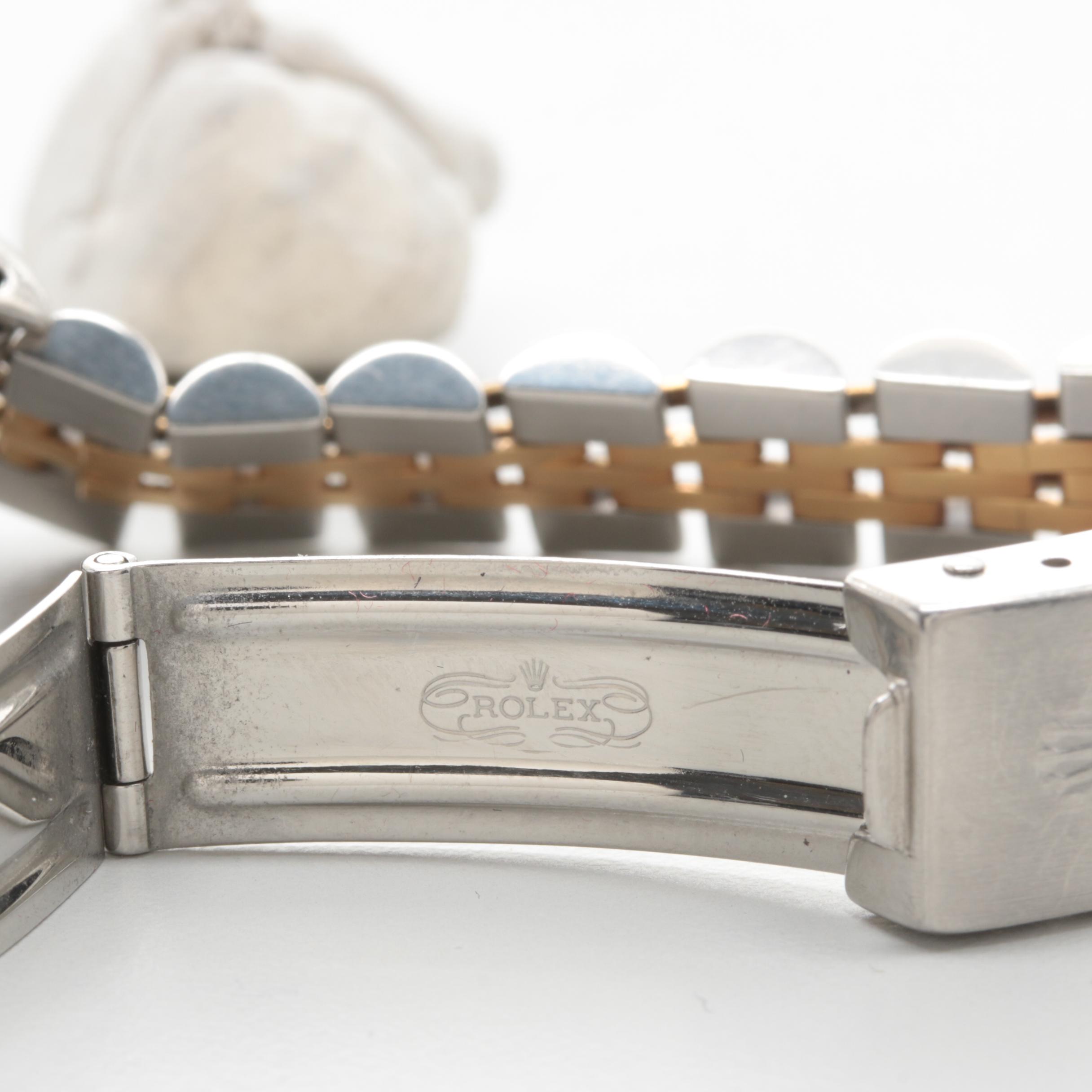 Circa 1987 Rolex Stainless Steel and 18K Yellow Gold 0.96 CTW Diamond Watch