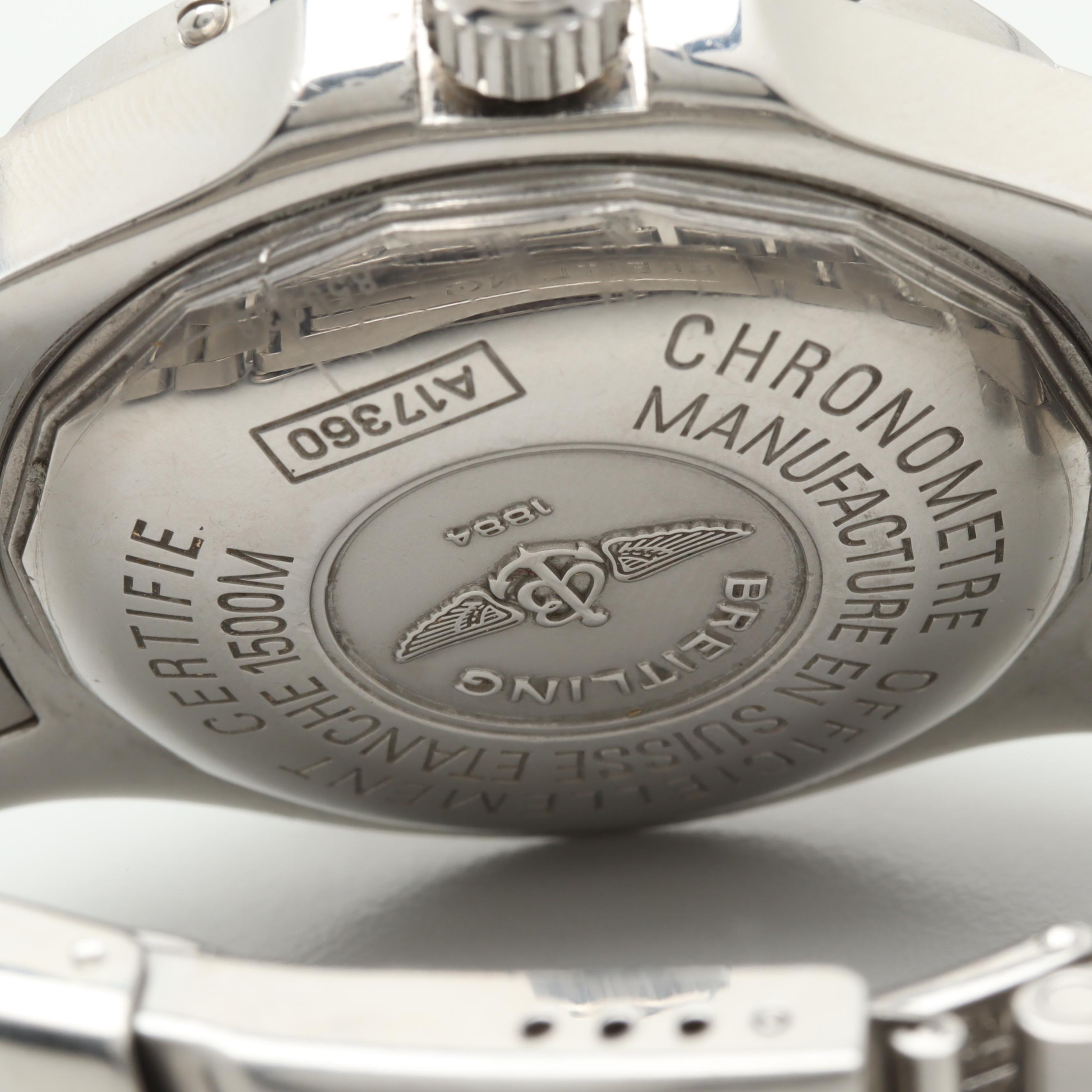 Breitling Stainless Steel Blue Dial Watch