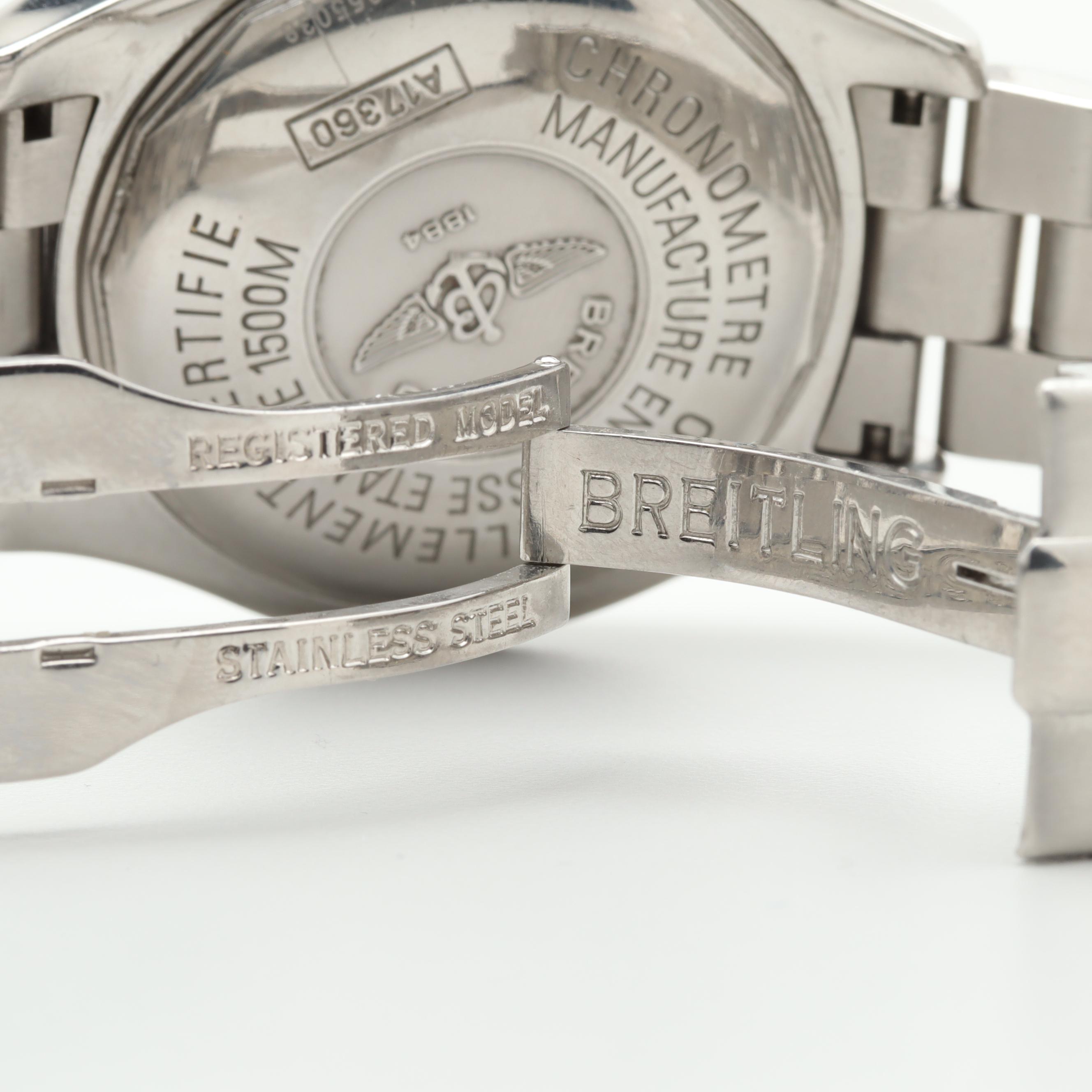 Breitling Stainless Steel Blue Dial Watch