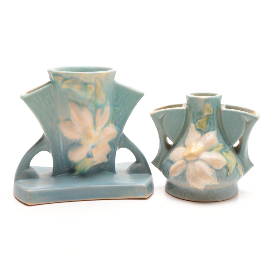 Roseville Pottery "Clematis" Vases