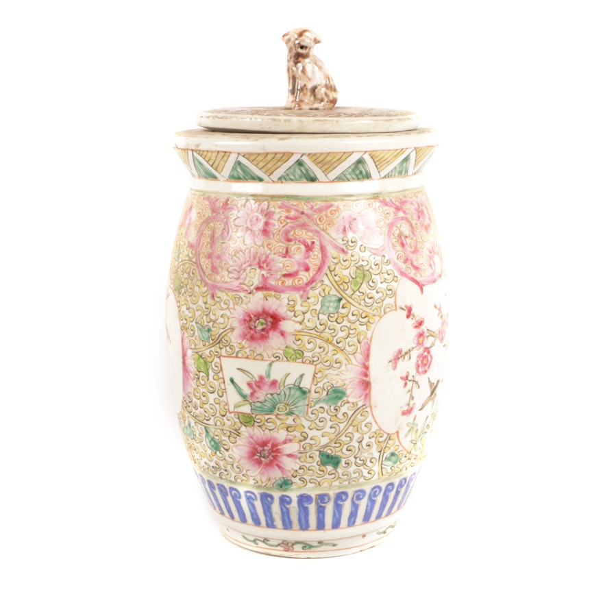 Chinese Hand-Painted Porcelain Jar