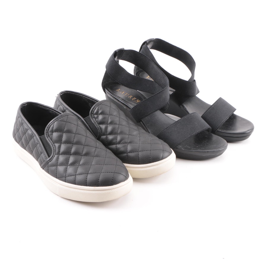 Women's Lauren Ralph Lauren Platform Sandals and Steven Madden Quilted Sneakers