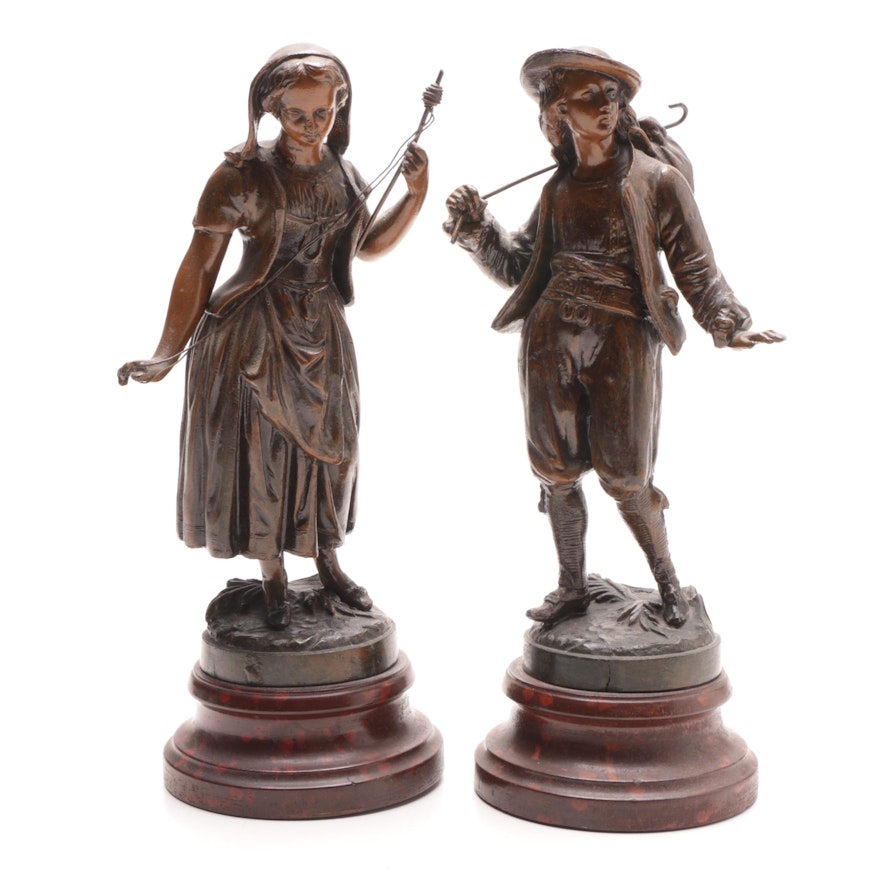 Vintage Bronze Figural Sculptures