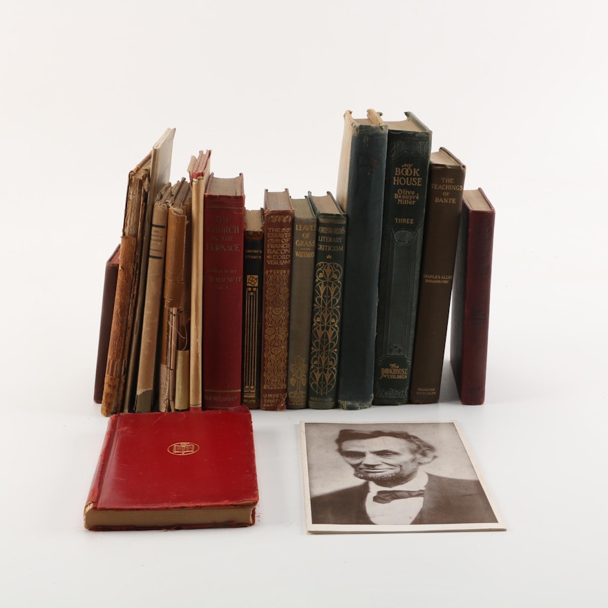 Vintage and Antique Books, including Modern Library Edition of "Leaves of Grass"