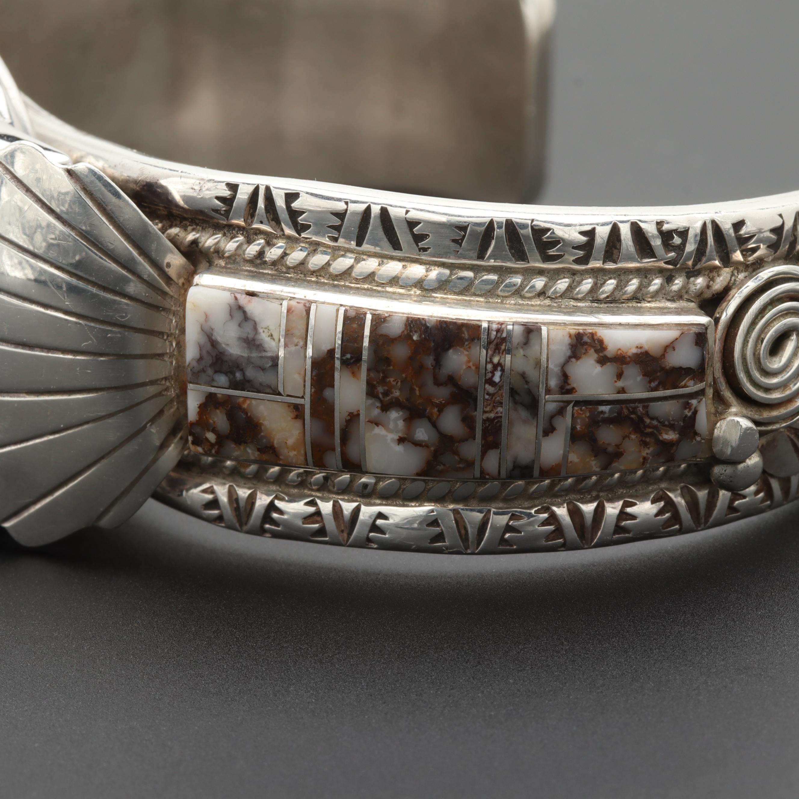Thomas Francisco Navajo Diné Timex Sterling Silver Watch Cuff