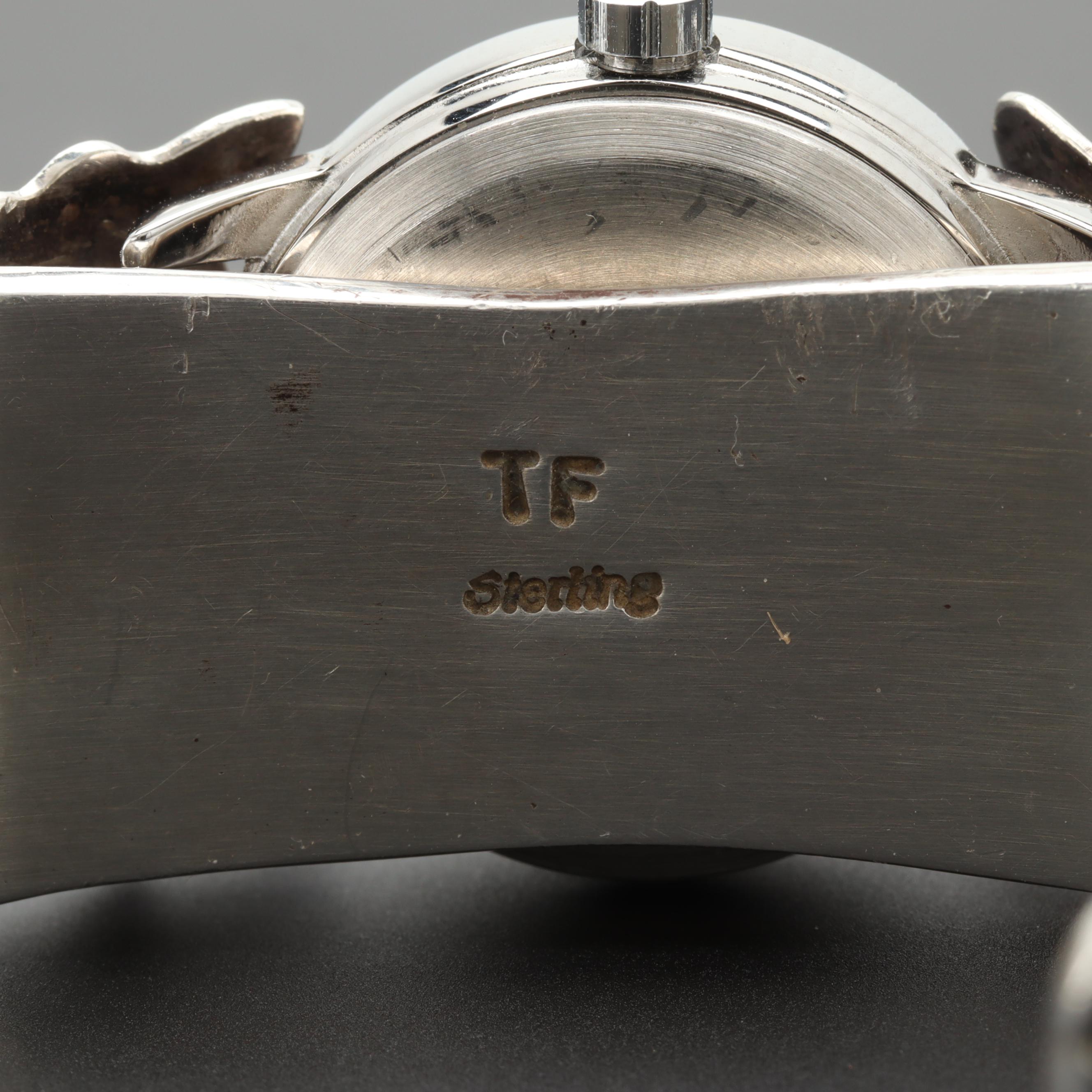 Thomas Francisco Navajo Diné Timex Sterling Silver Watch Cuff