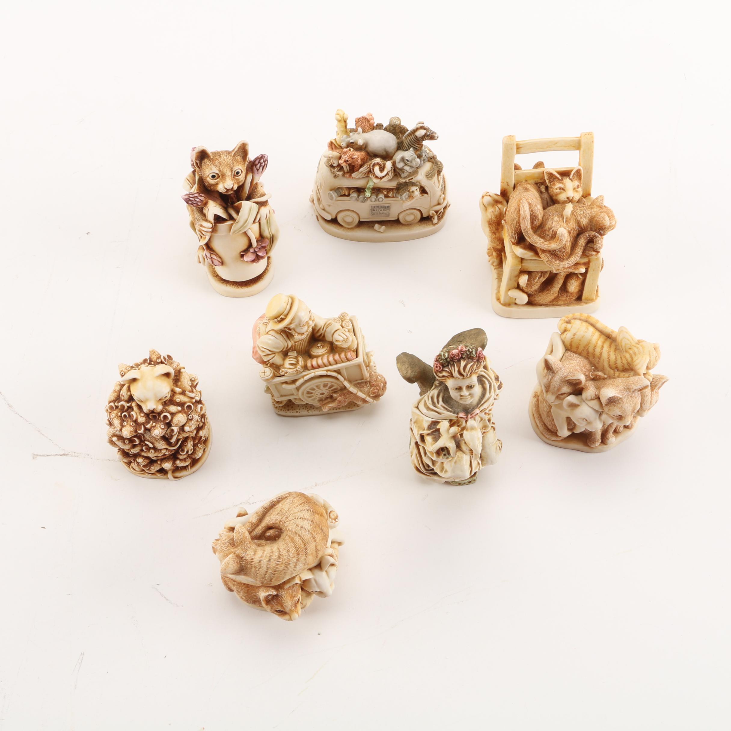 1990s Harmony Kingdom Molded Box Figurines