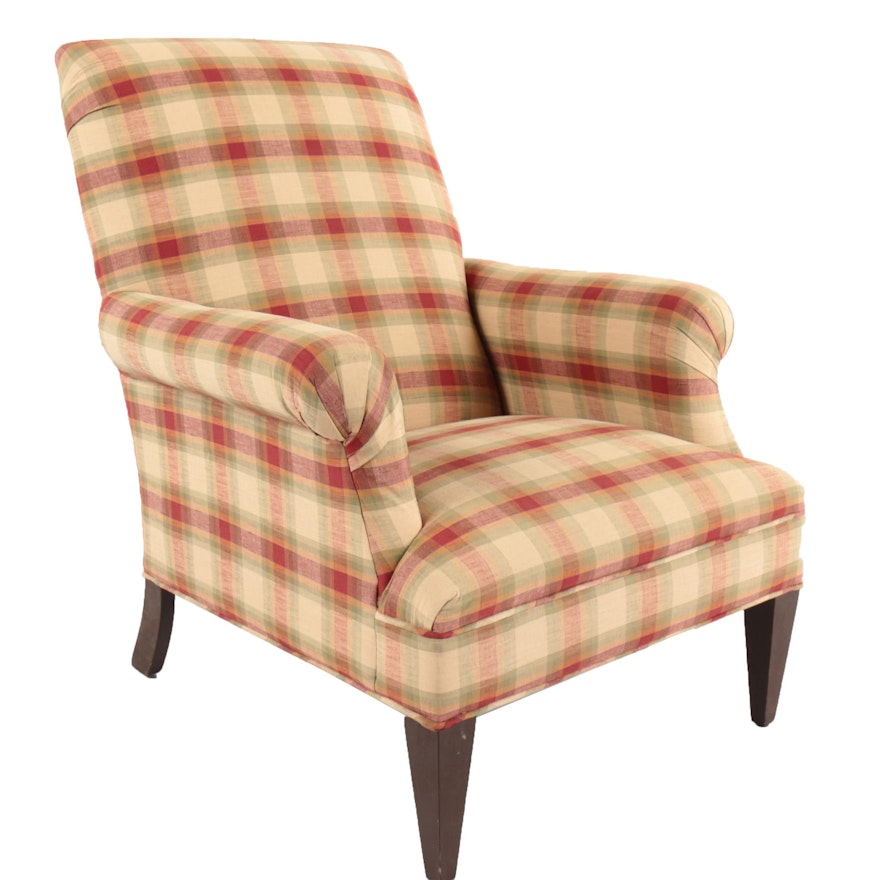 Contemporary Upholstered Armchair with Slipcover