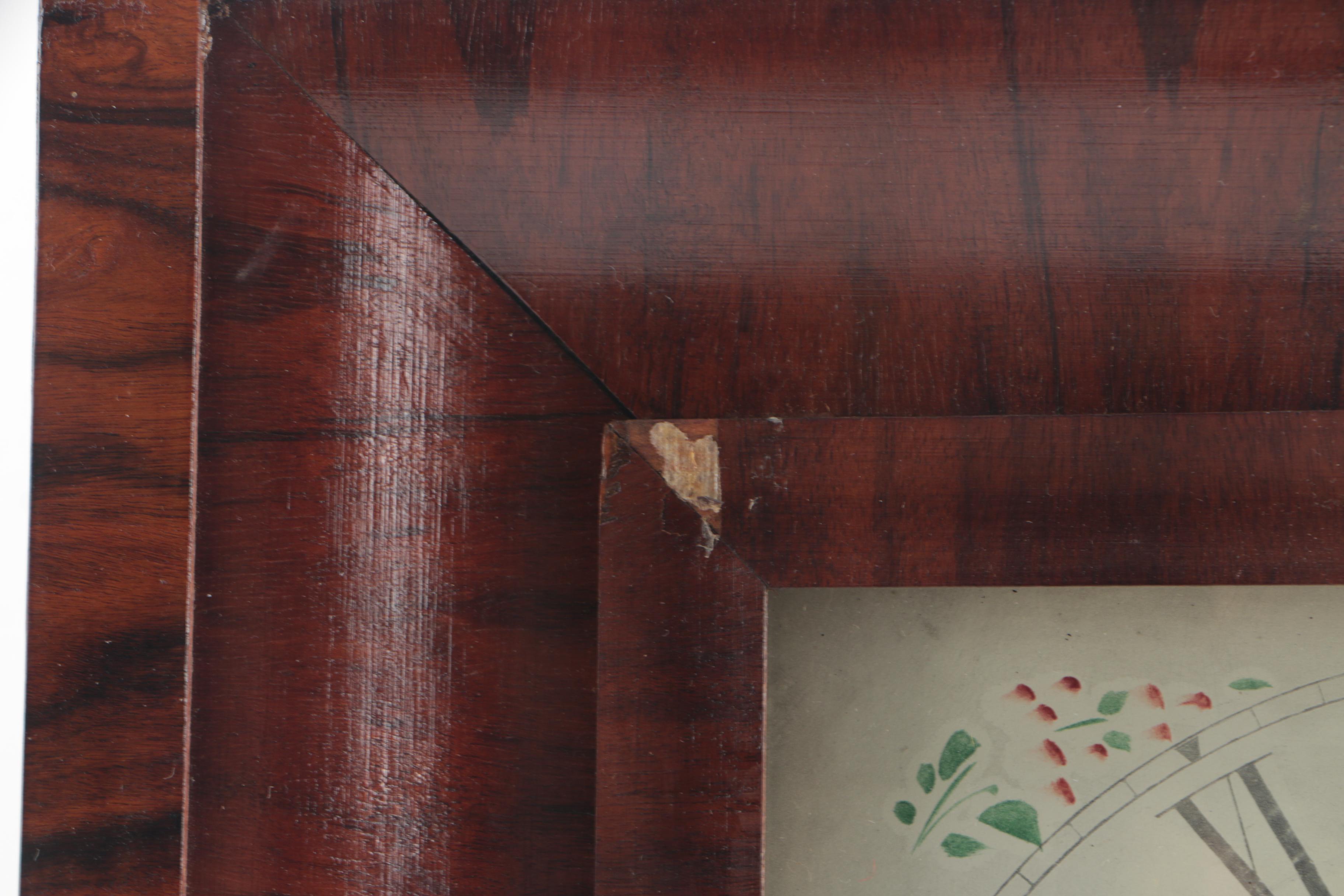 Antique New Haven Clock Co. Mahogany Veneered Ogee Mantel Clock