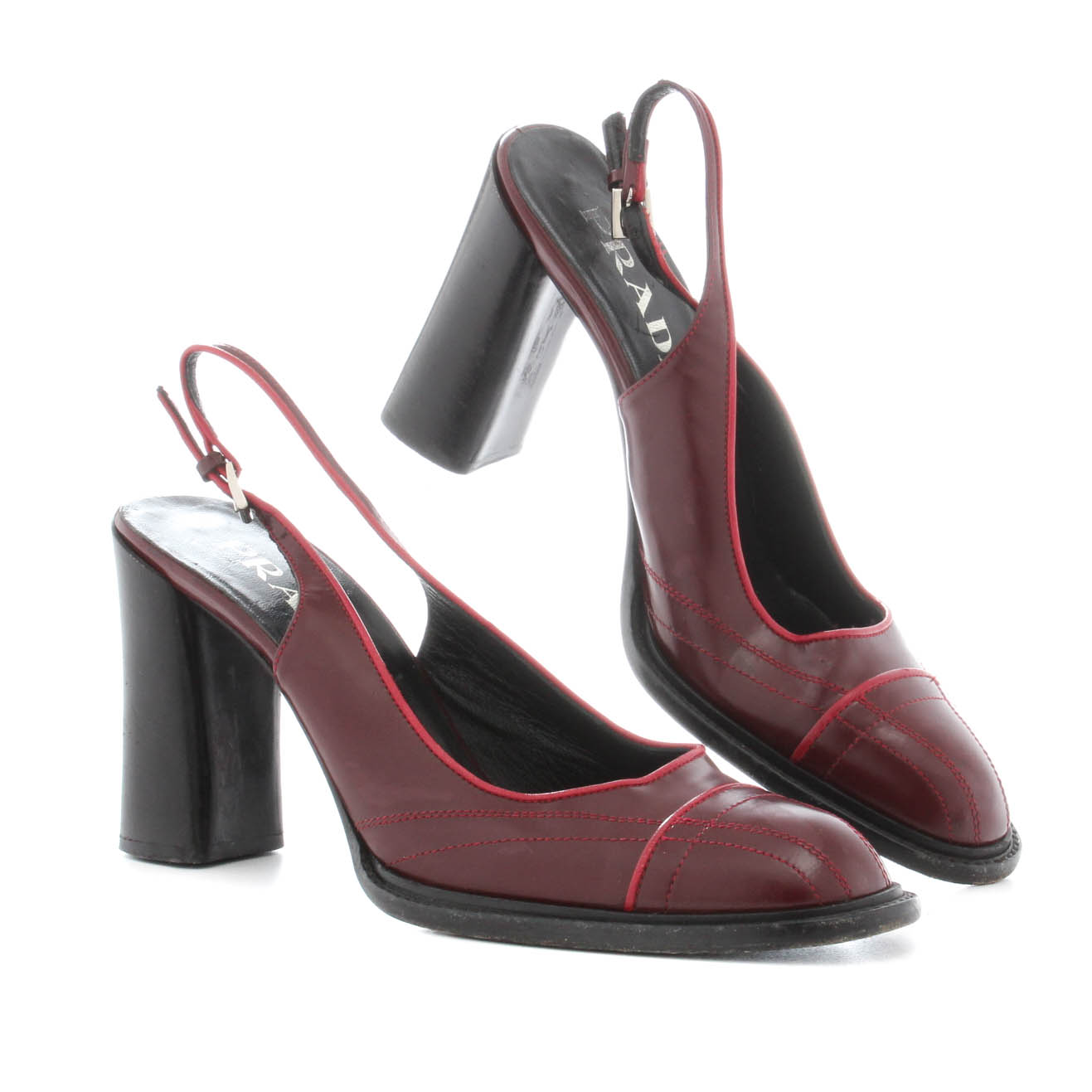 Prada Leather Slingback Pumps