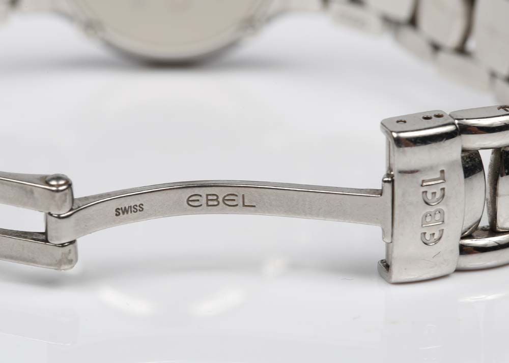 Ebel Stainless Steel Mother of Pearl and Diamond Watch