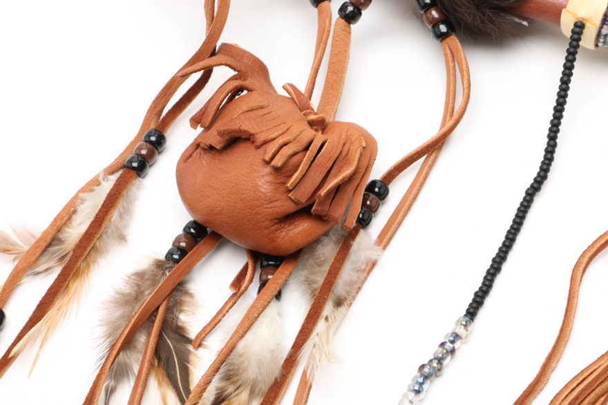 Native American Style Beaded Prayer Stick