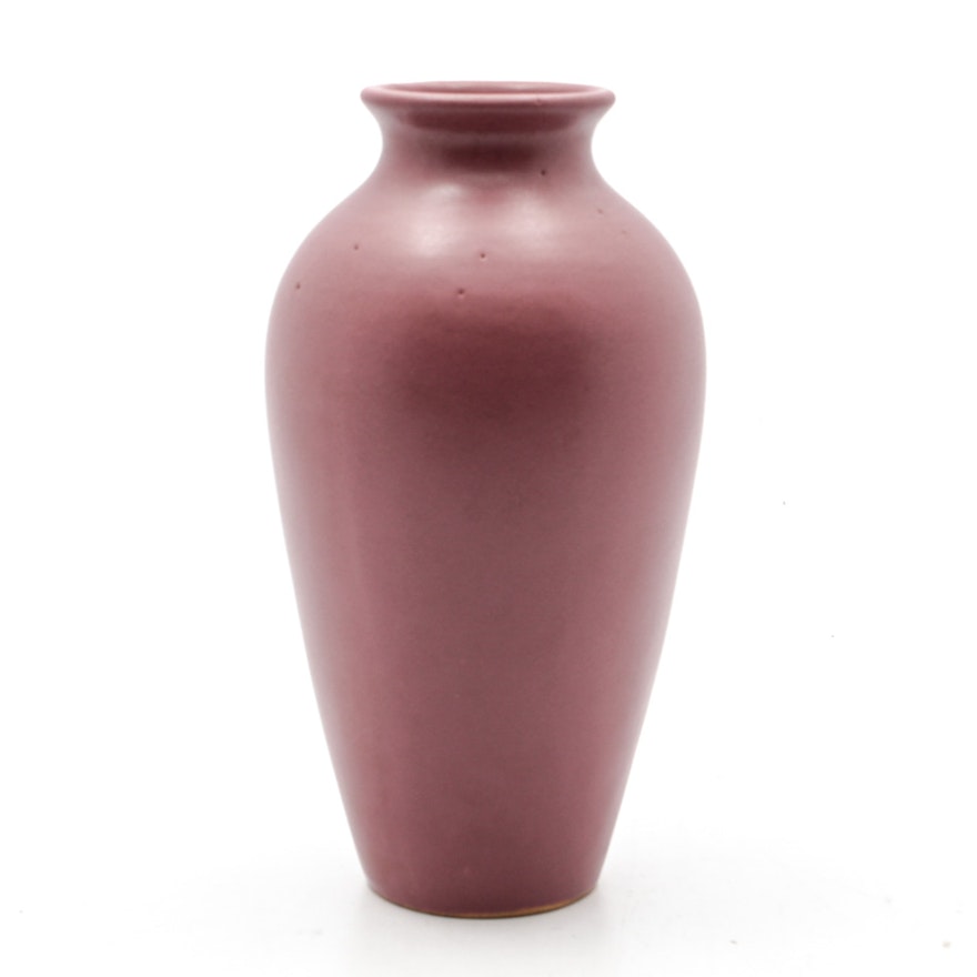 Vintage Zanesville Arts and Crafts Matte Rose Vase
