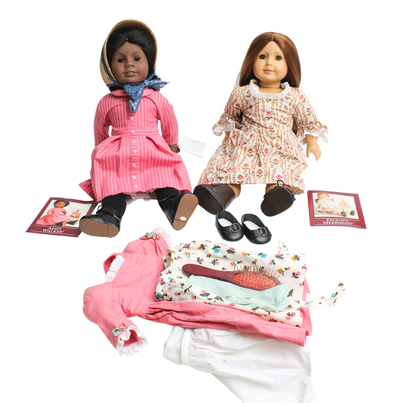 American Girl Doll Historical Characters Felicity Marriman and Addy Walker