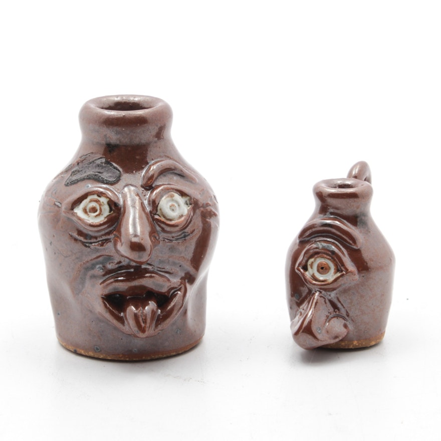 Bastine Pottery Miniature Grotesque Face Jugs