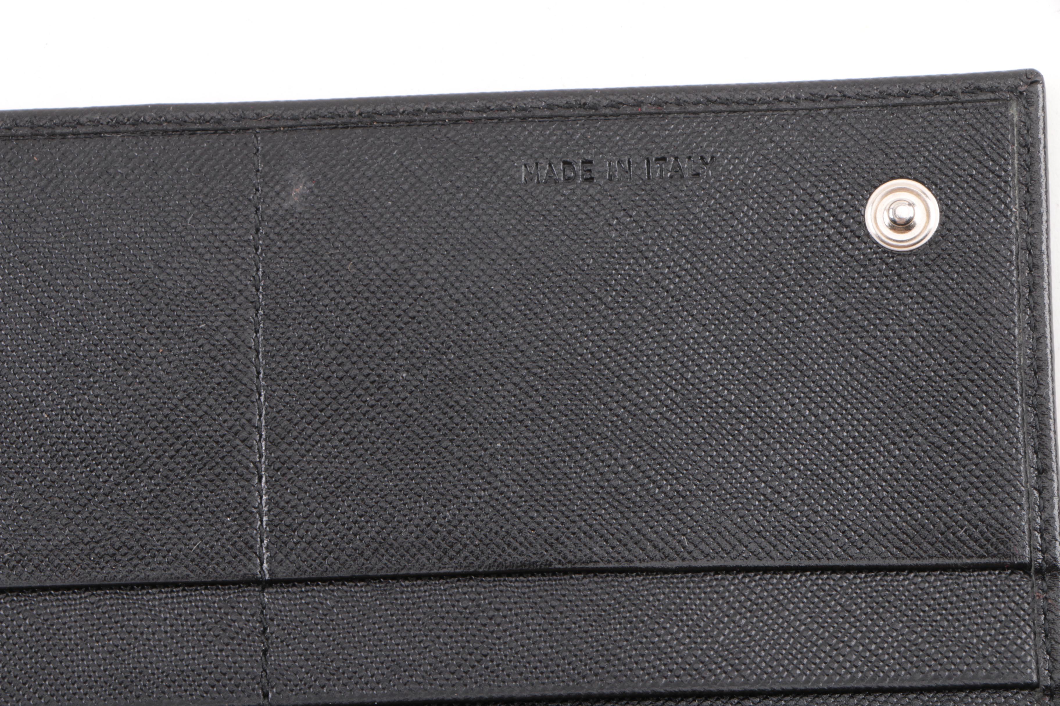 Prada Black Saffiano Leather Wallet