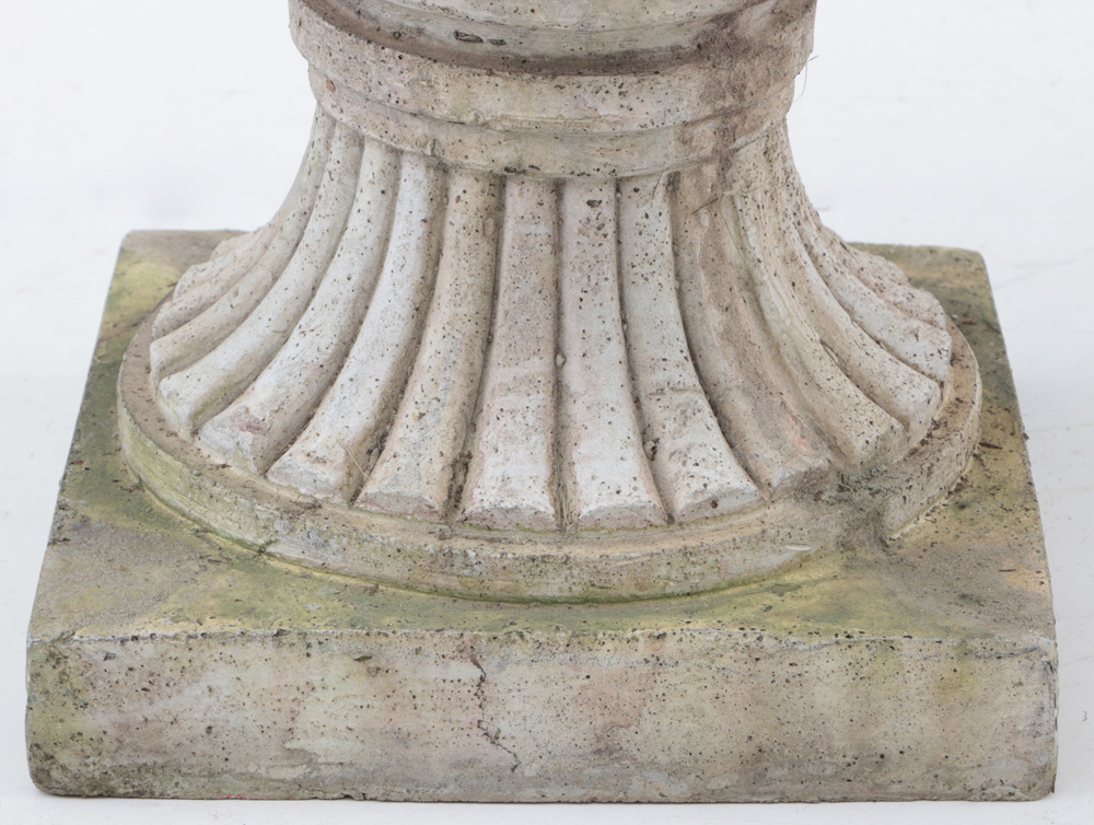 Pair of Large Cement Finish Resin Planters