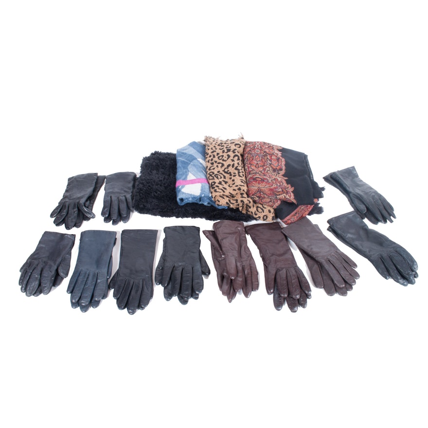 Women's Leather Gloves and Fashion Scarves