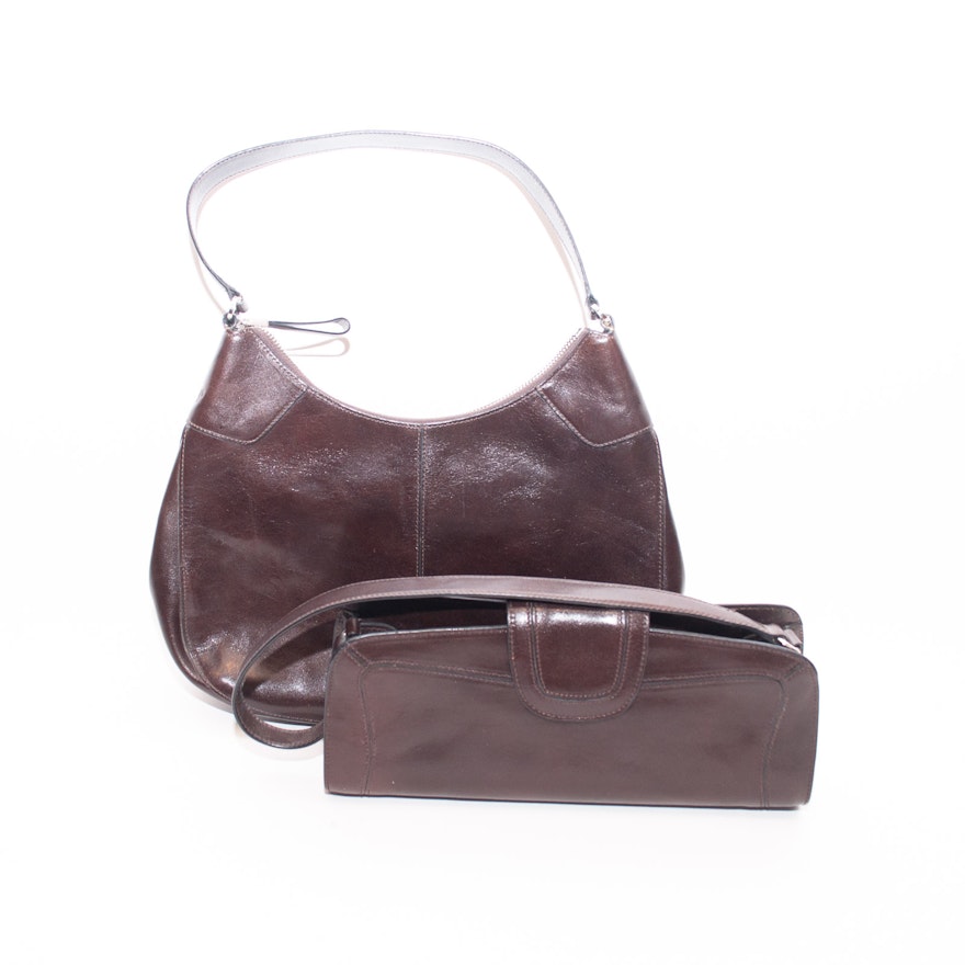 Monsac Brown Leather Handbags