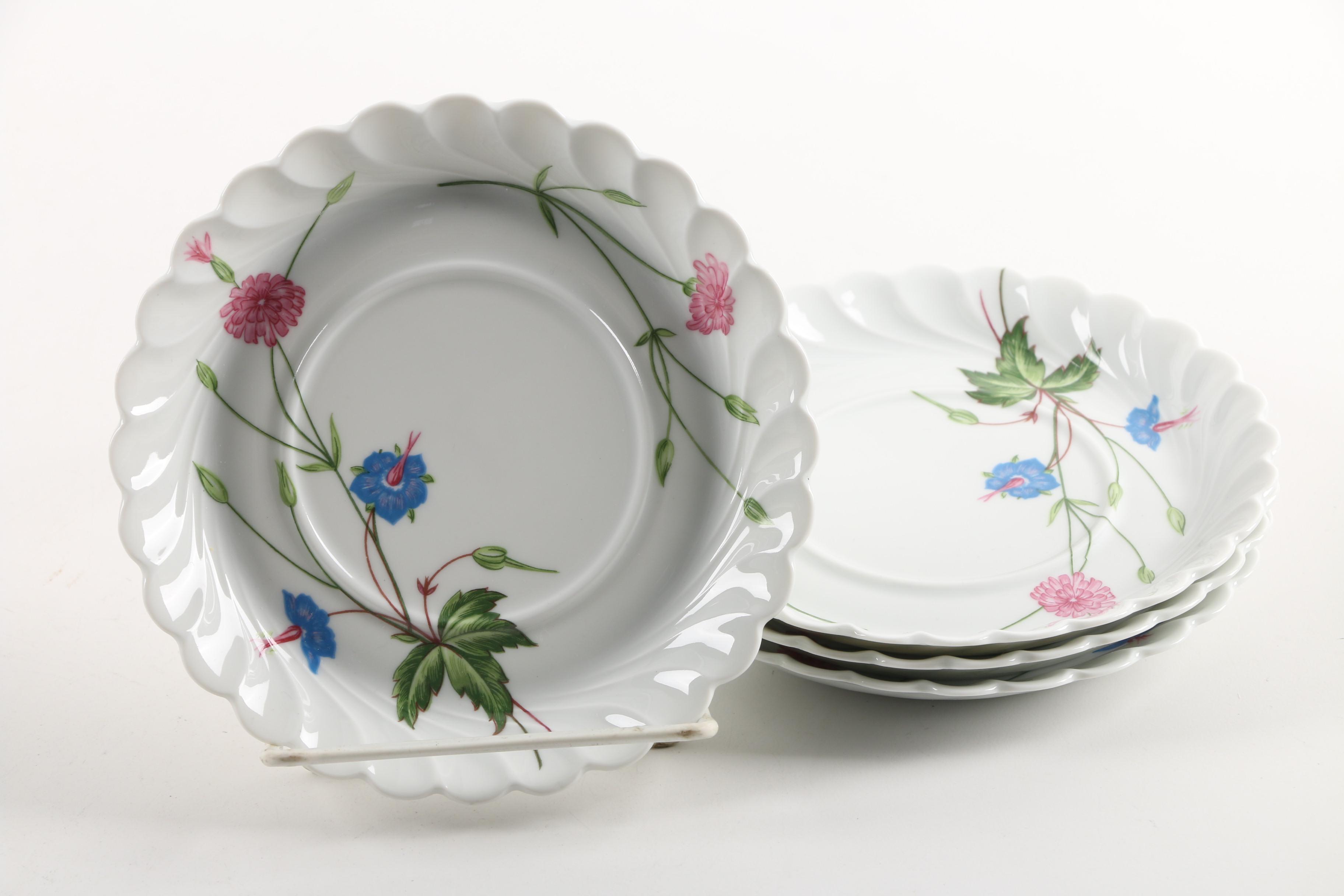 Vintage Haviland Limoges "Florence" Porcelain Teacups and Saucers