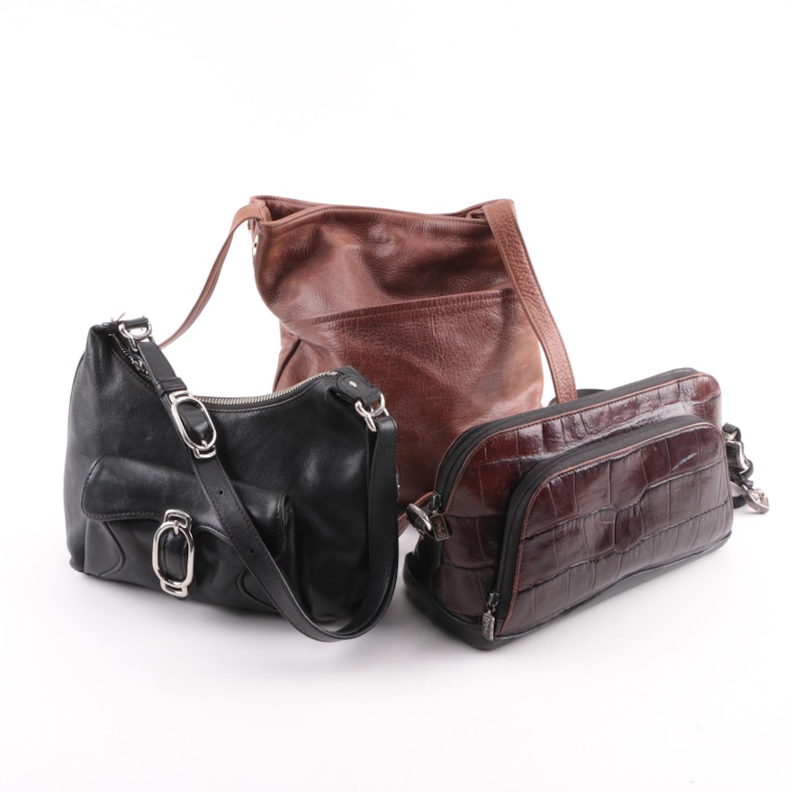 Leather Shoulder Bags Including Brighton and Cole Haan